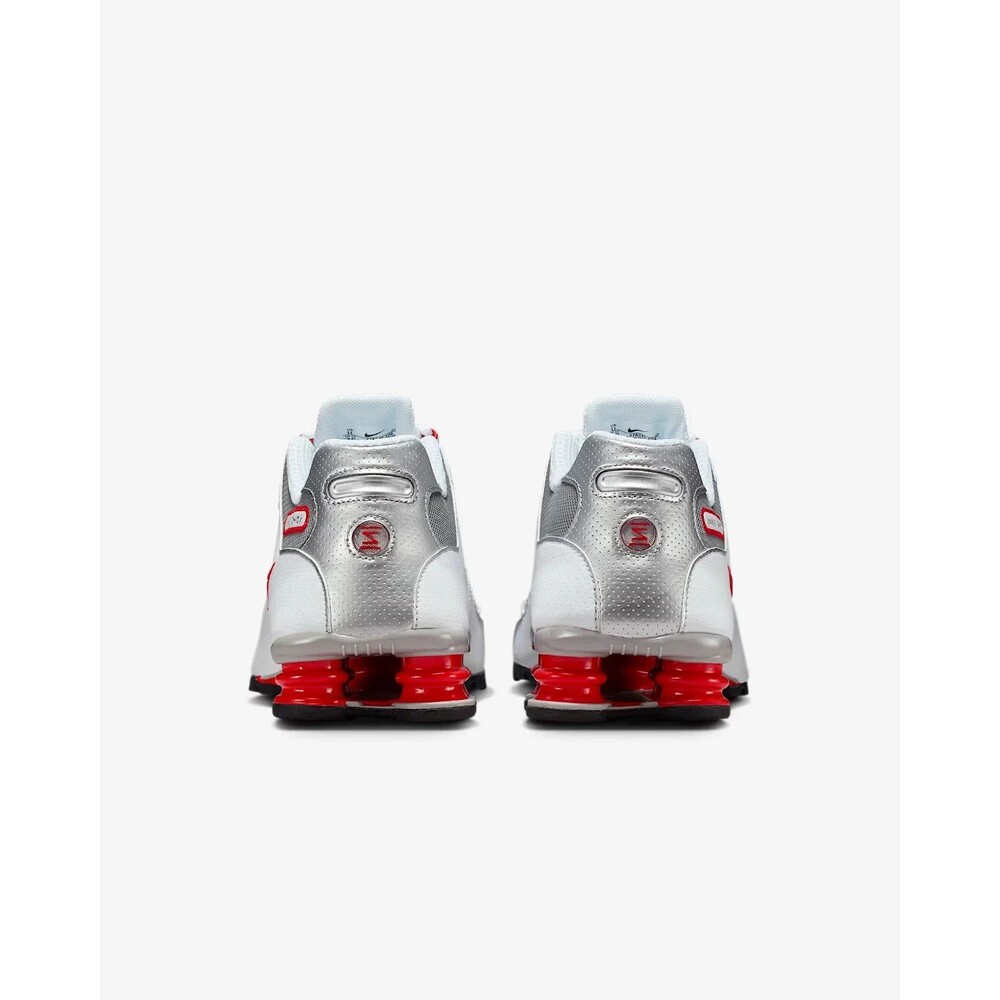 Nike Shox NZ Shoes White/Metallic Silver/Sport Red Men's Size 11 - (378341-104) - Picture 7 of 8